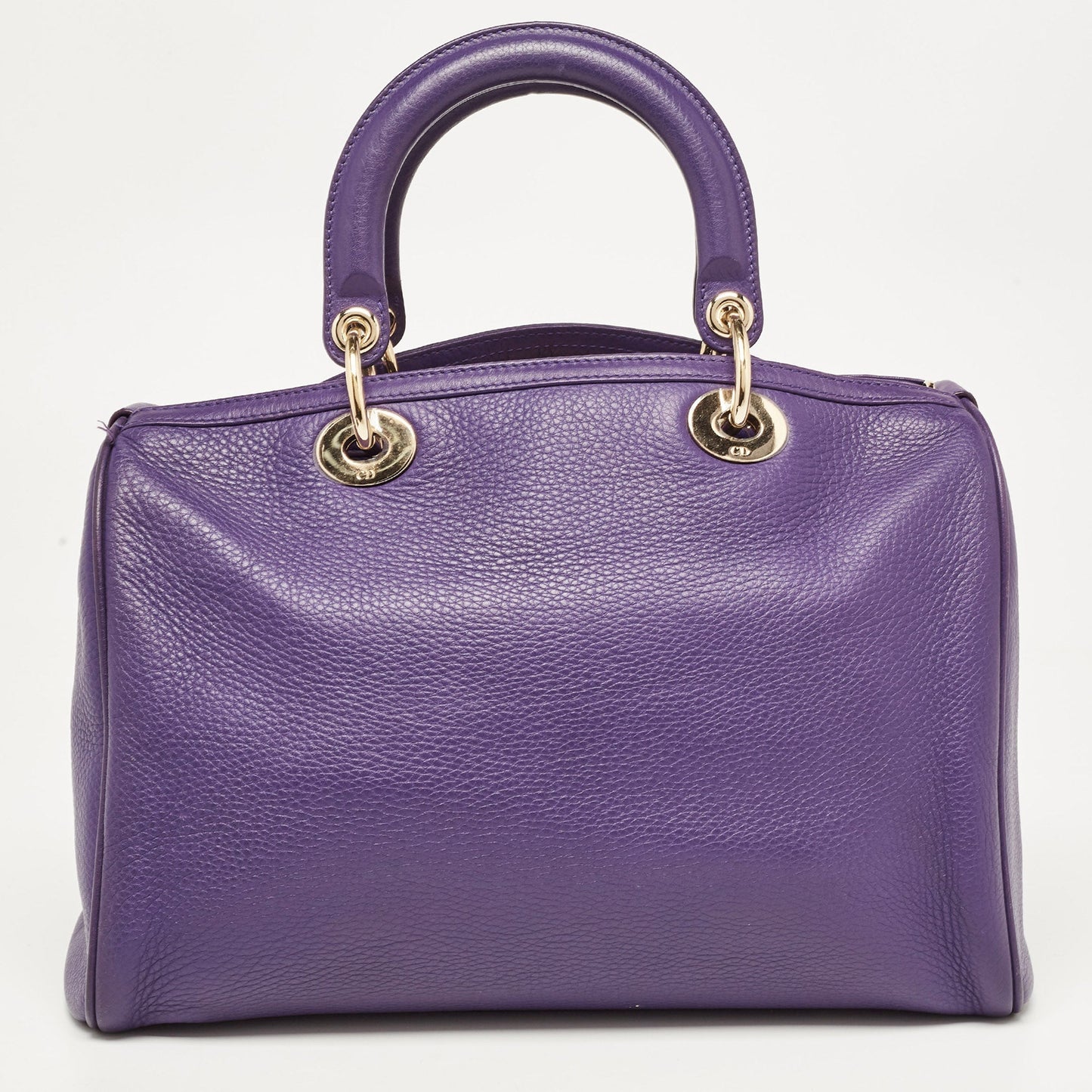 DIOR Purple Leather issimo Bowler Bag