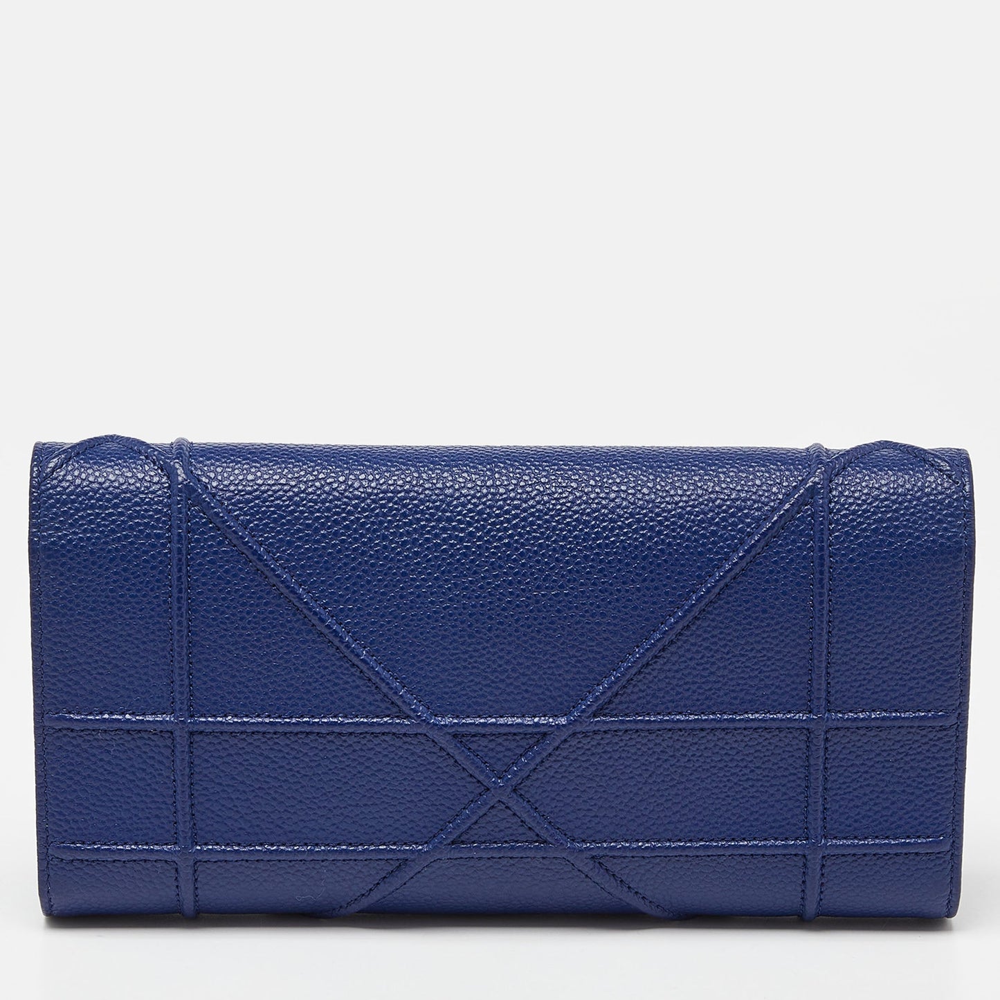 DIOR Navy Blue Leather ama Wallet On Chain