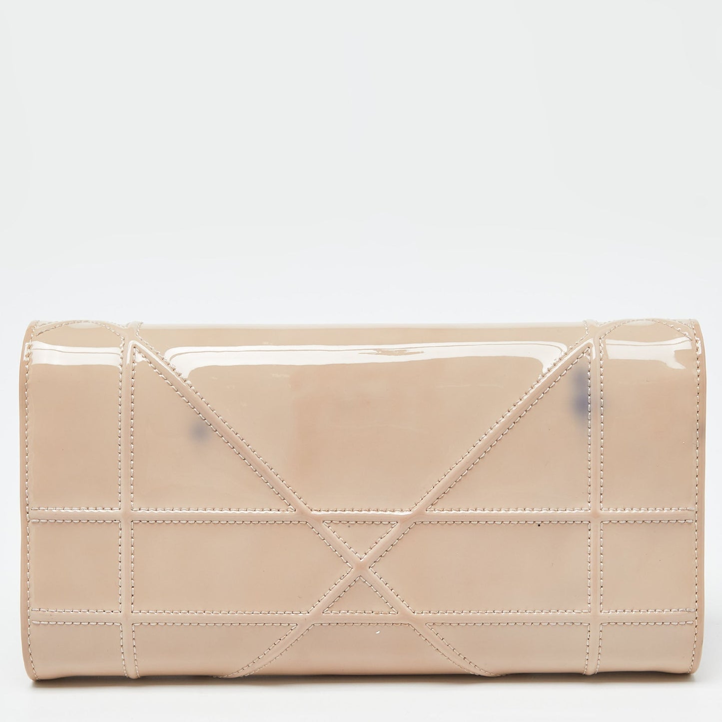 DIOR Beige Patent Leather ama Wallet on Chain