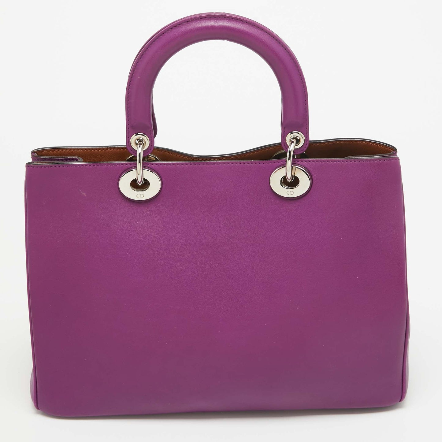 DIOR Purple Leather Medium issimo Shopper Tote
