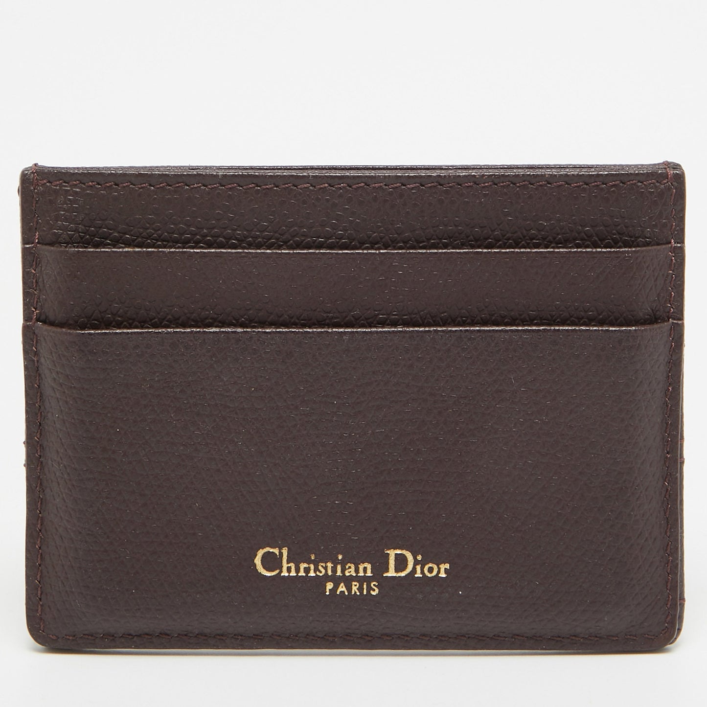 DIOR Burgundy Leather ama Card Holder
