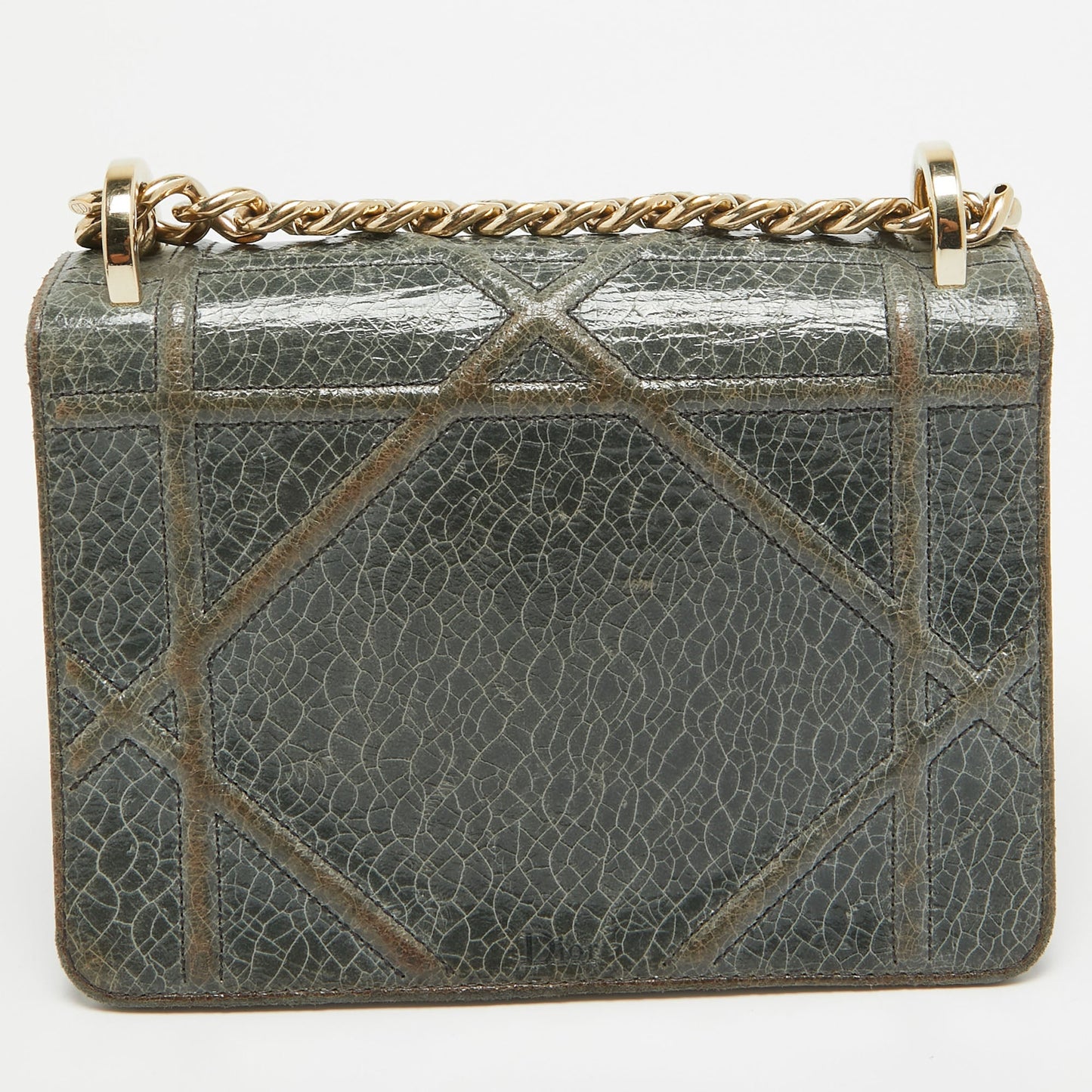 DIOR Green Ceramic Effect Leather ama Club Shoulder Bag