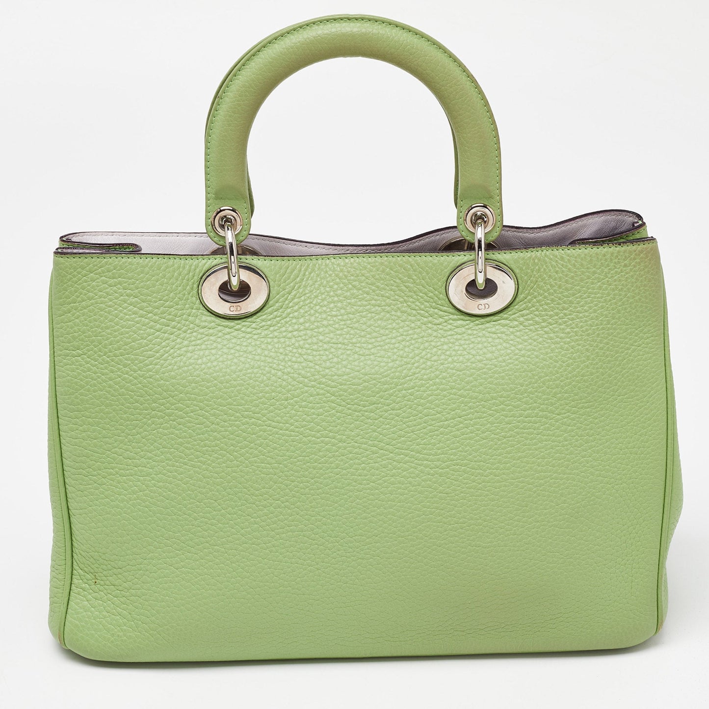 DIOR Green Leather Medium issimo Shopper Tote