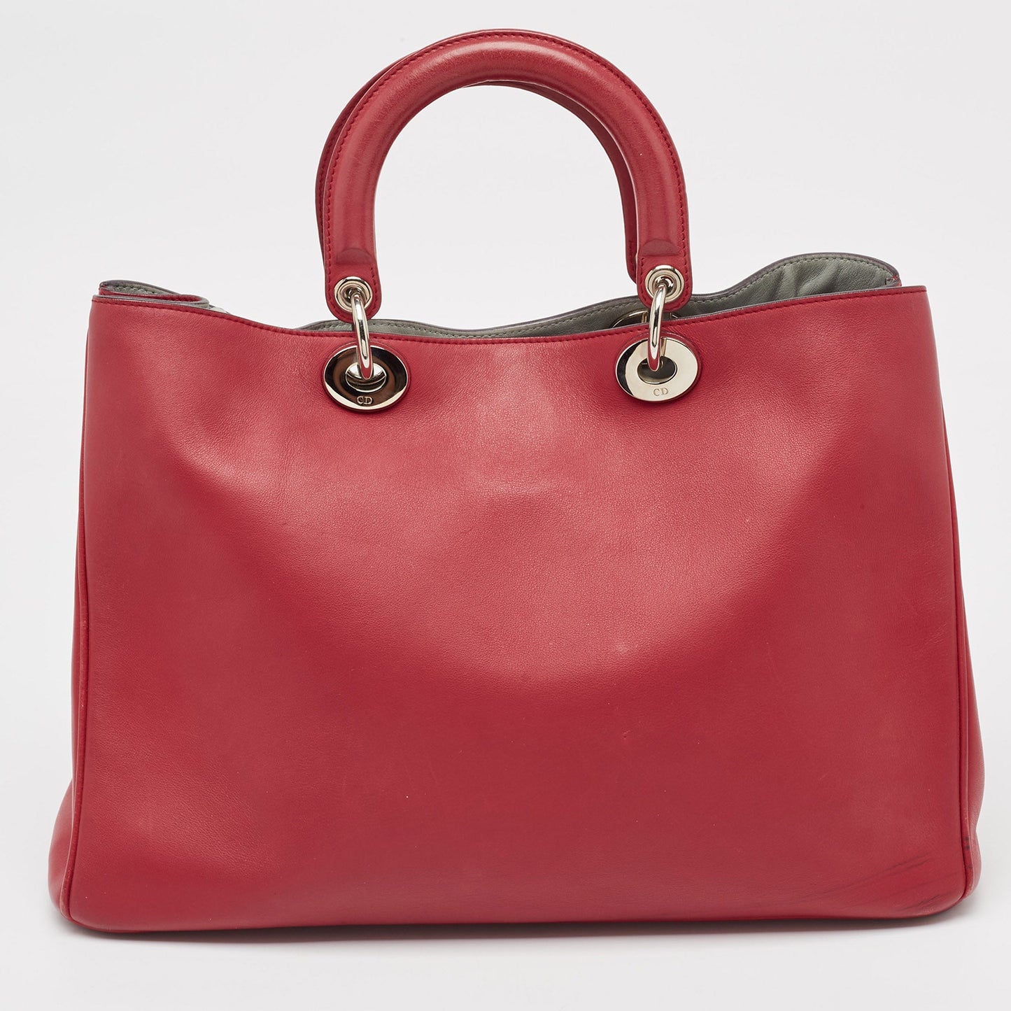 DIOR Red Leather Large issimo Shopper Tote