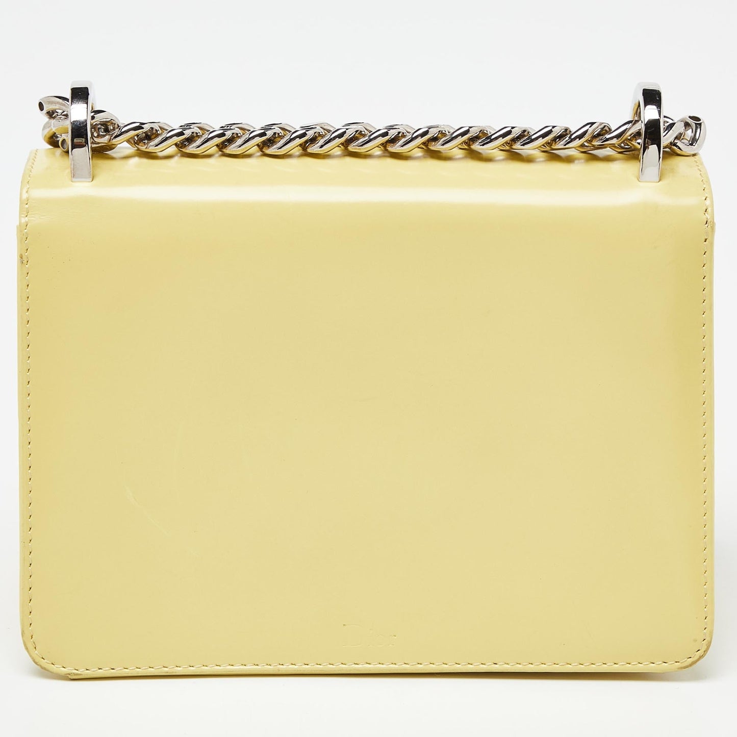 DIOR Light Yellow Patent Leather ama Club Shoulder Bag