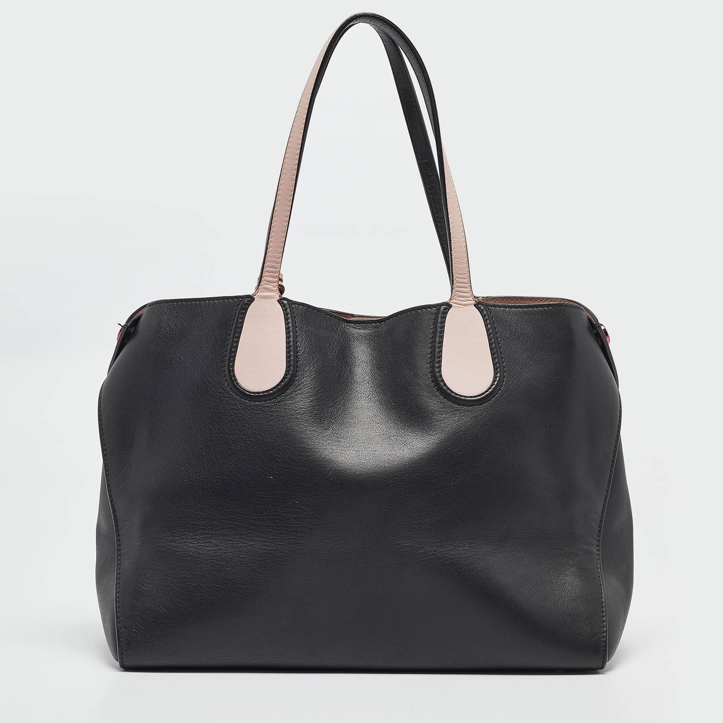 DIOR Black/Pink Leather Small Addict Shopping Tote