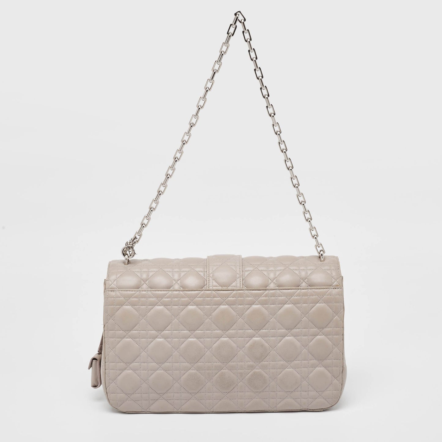 DIOR Grey Cannage Leather Large Miss Shoulder Bag