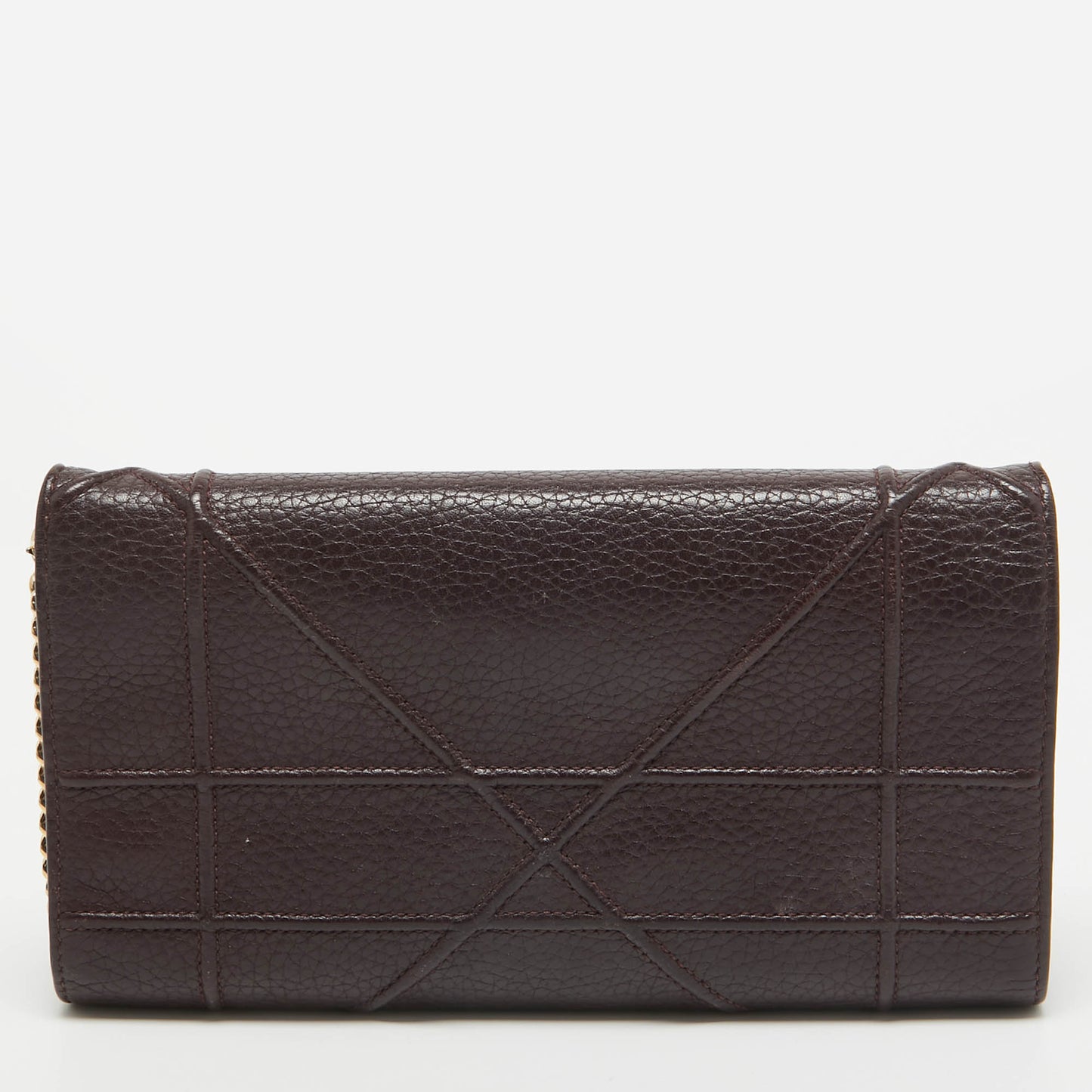 DIOR Burgundy Leather ama Wallet on Chain
