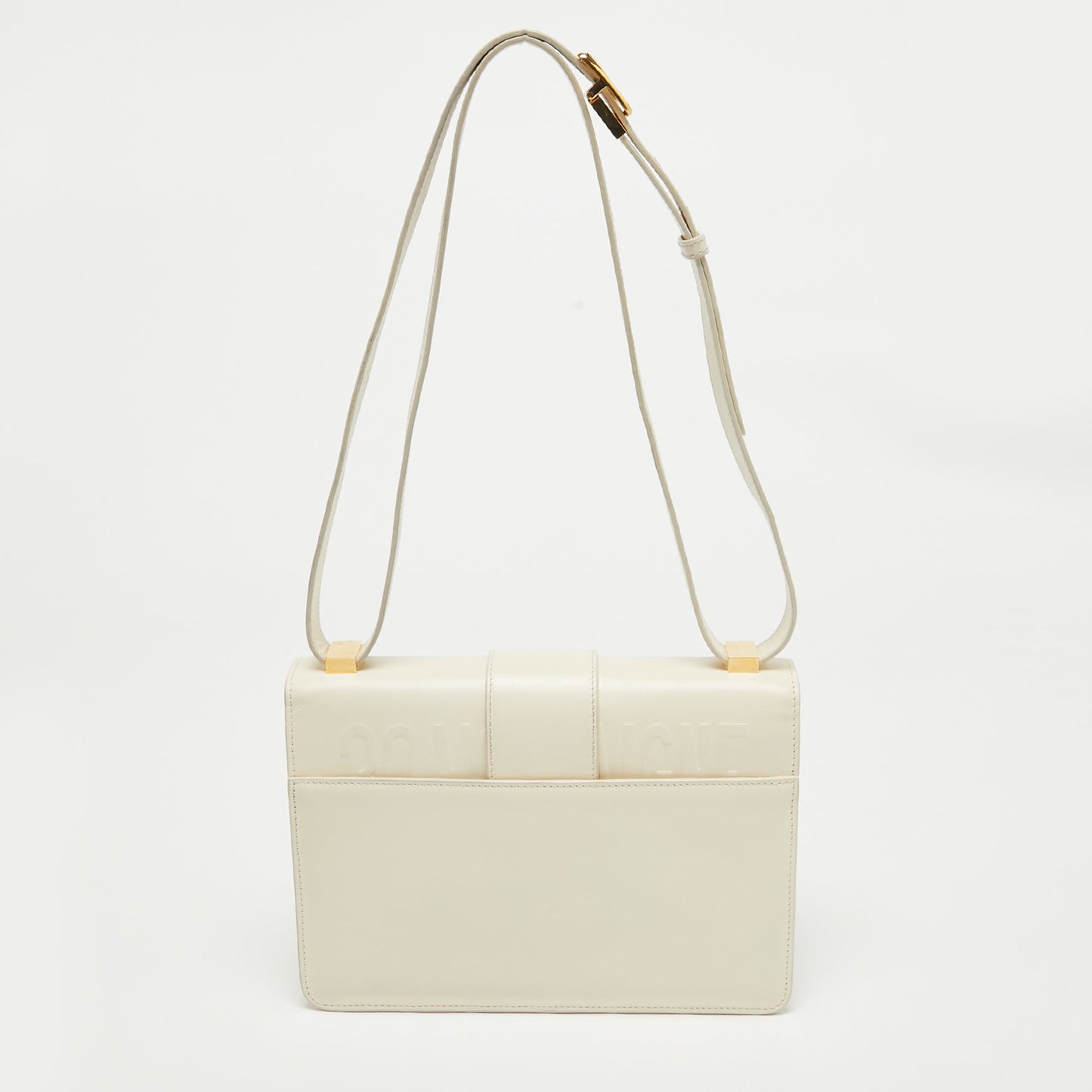 DIOR Off -White Leather 30 Montaigne Shoulder Bag