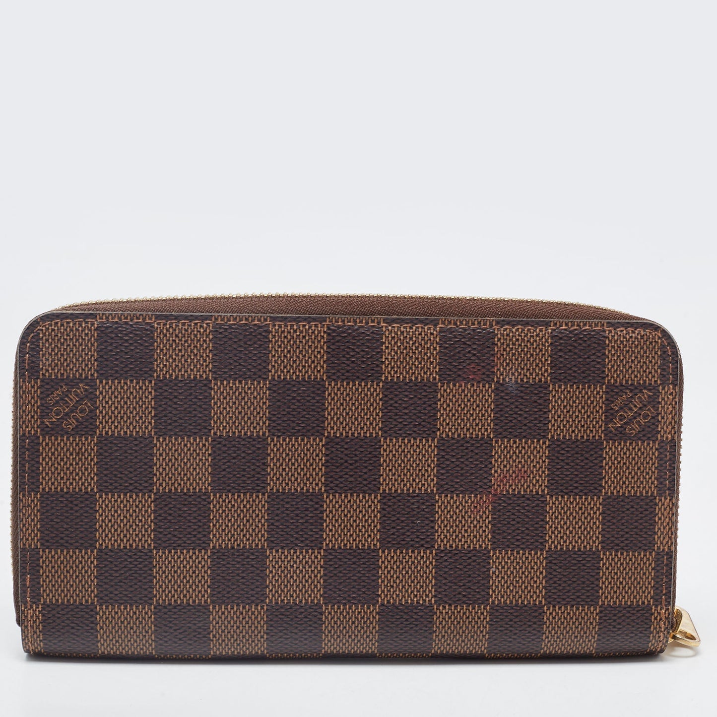 LOUIS VUITTON Damier Ebene Canvas Zippy Wallet