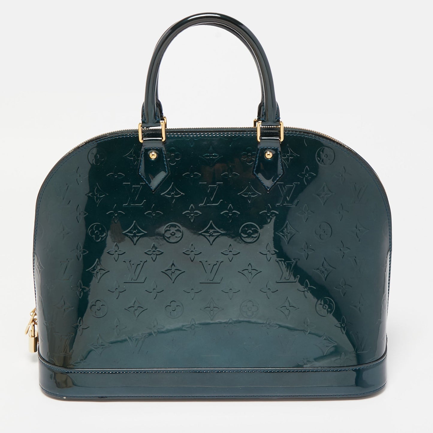 LOUIS VUITTON Green Monogram Vernis Alma GM Bag