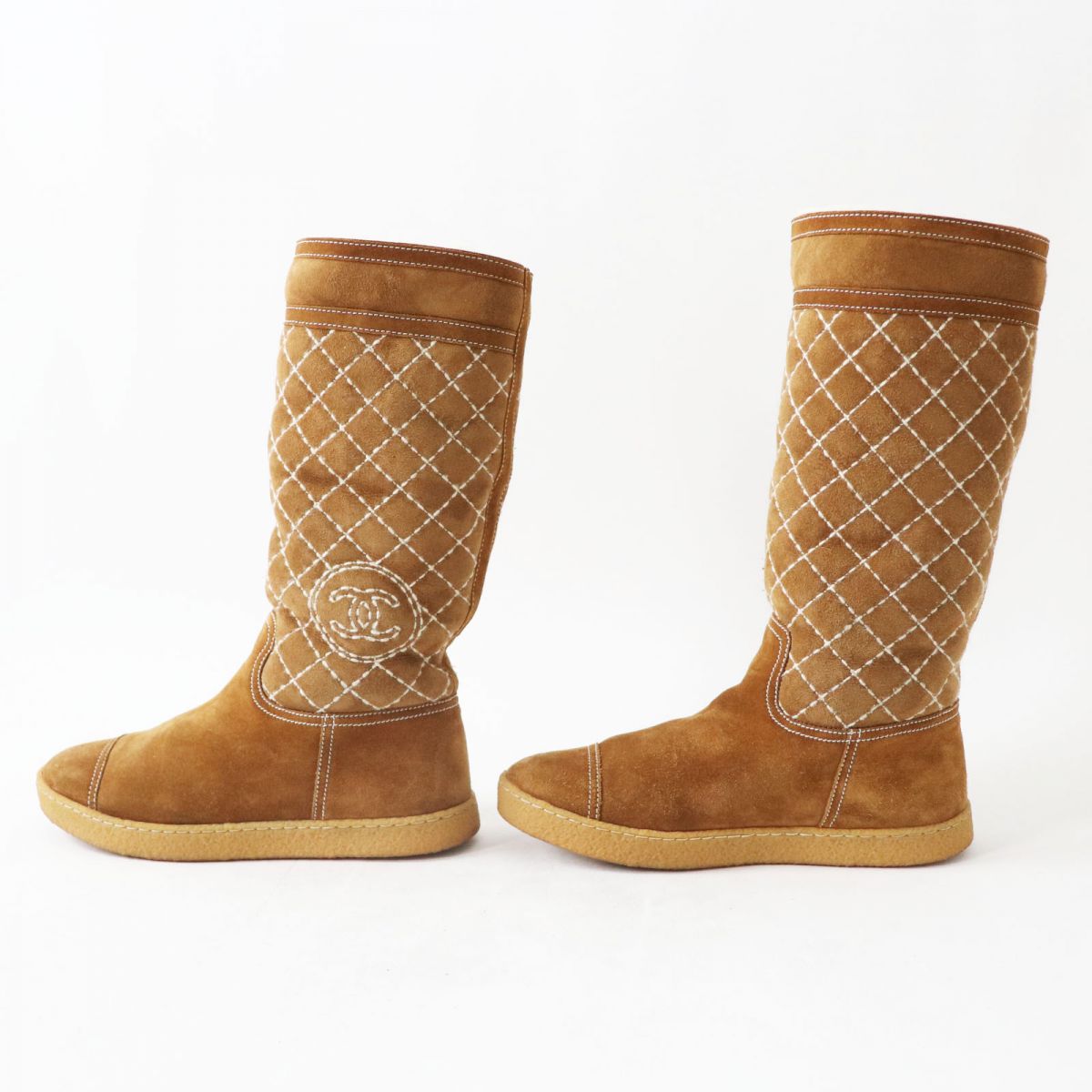 CHANEL boots Mouton Maron Clair Women 36 Used