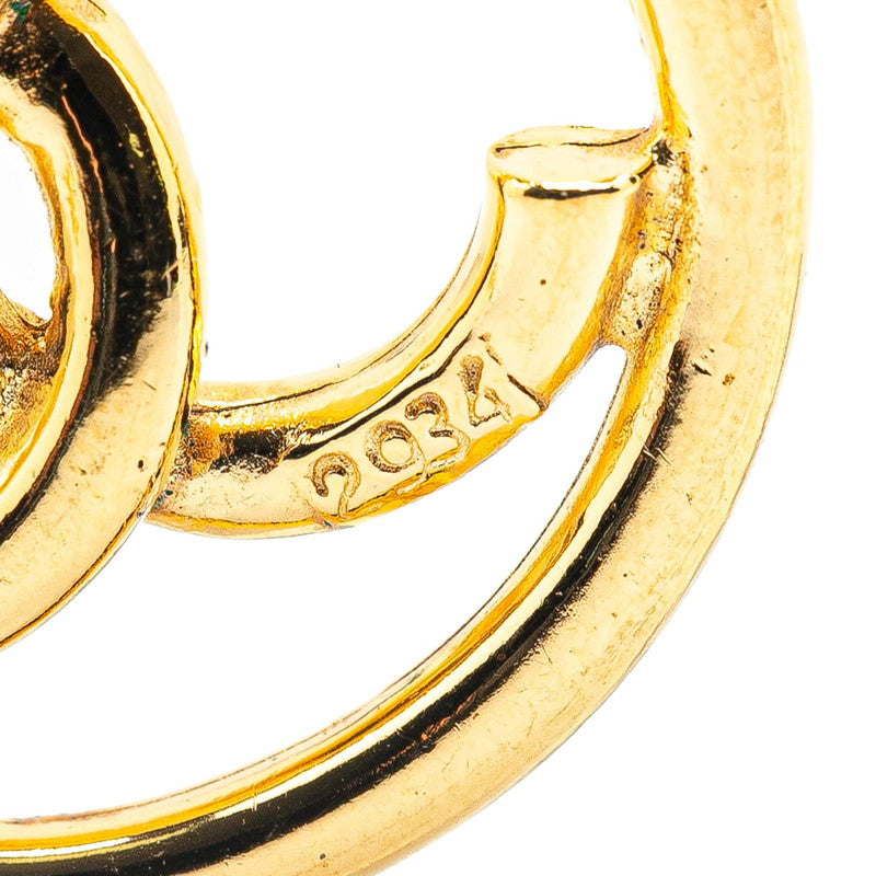 Chanel Coco Mark Round Circle Earrings