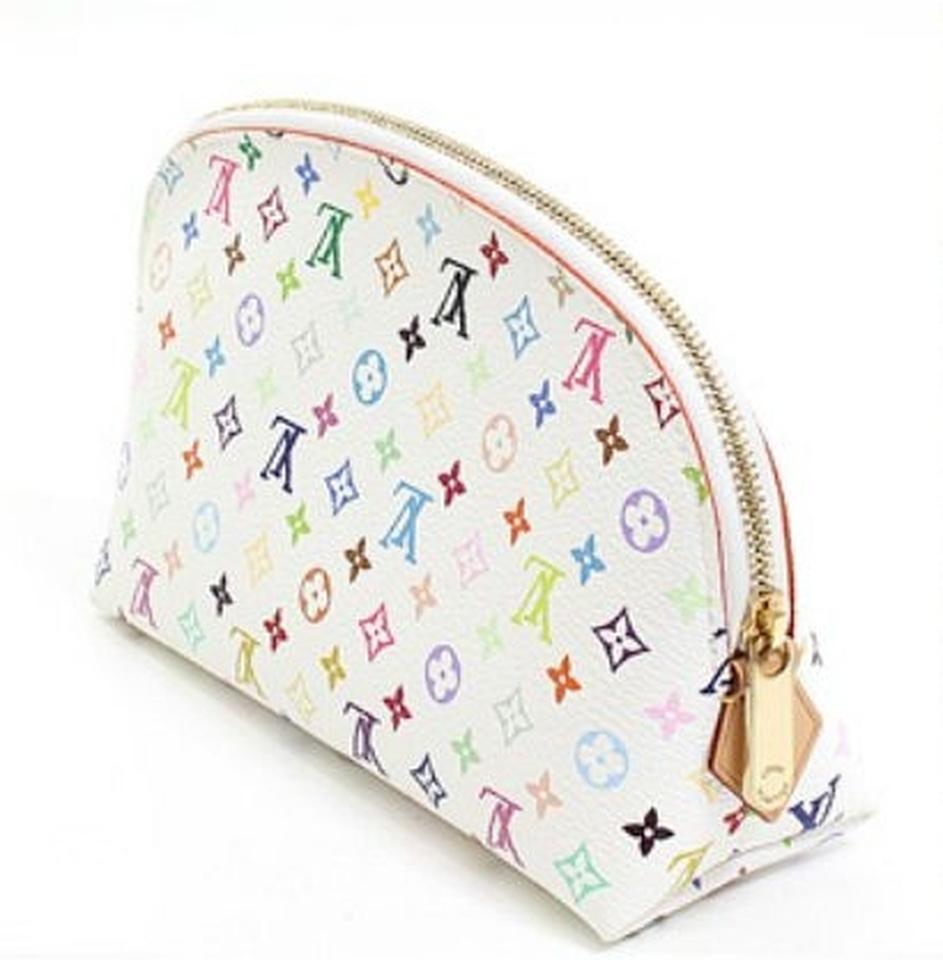 Louis Vuitton Multicolor Cosmetic Pouch GM White