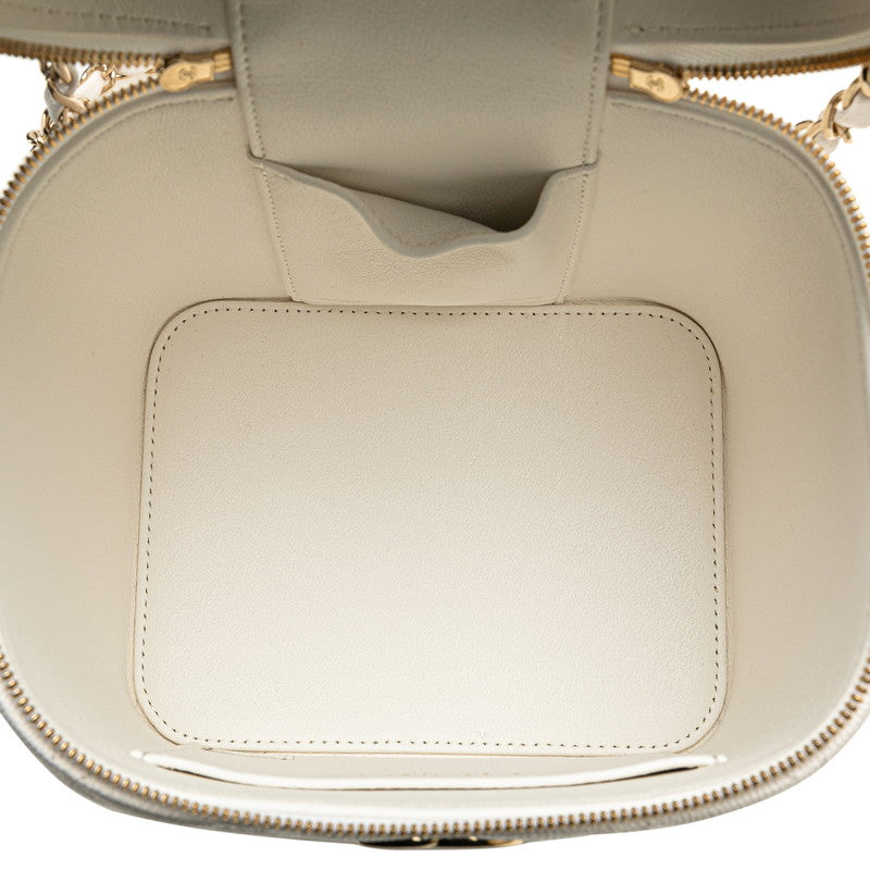 Chanel Caviar Skin Matelasse Vanity Bag