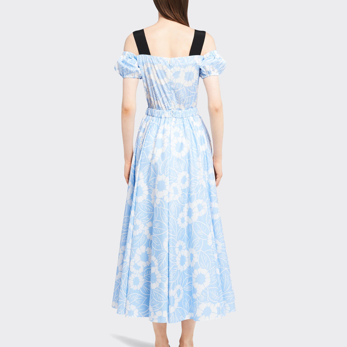 Printed poplin dress