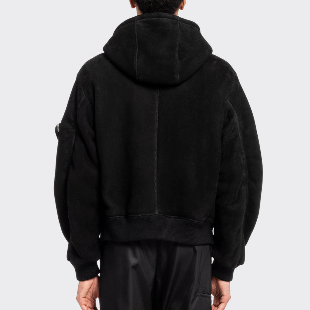Shearling bomber jacket
