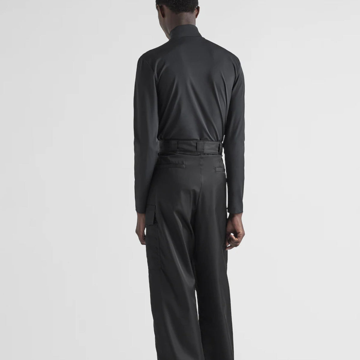 Stretch cotton turtleneck