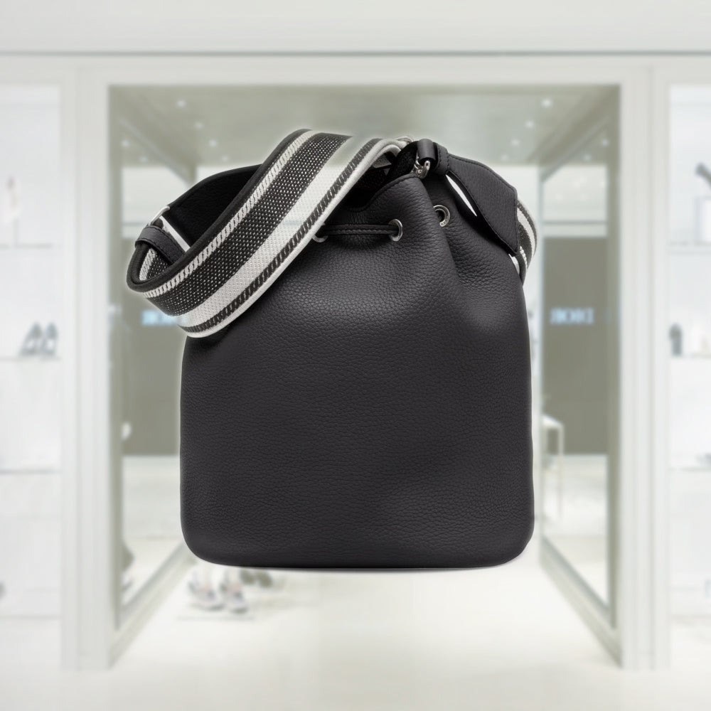 Leather bucket bag
