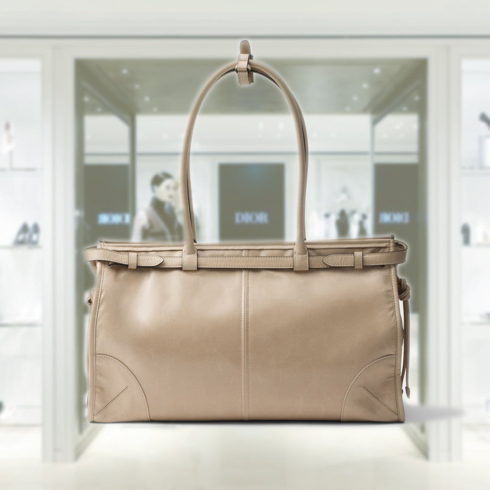 Large leather handbag