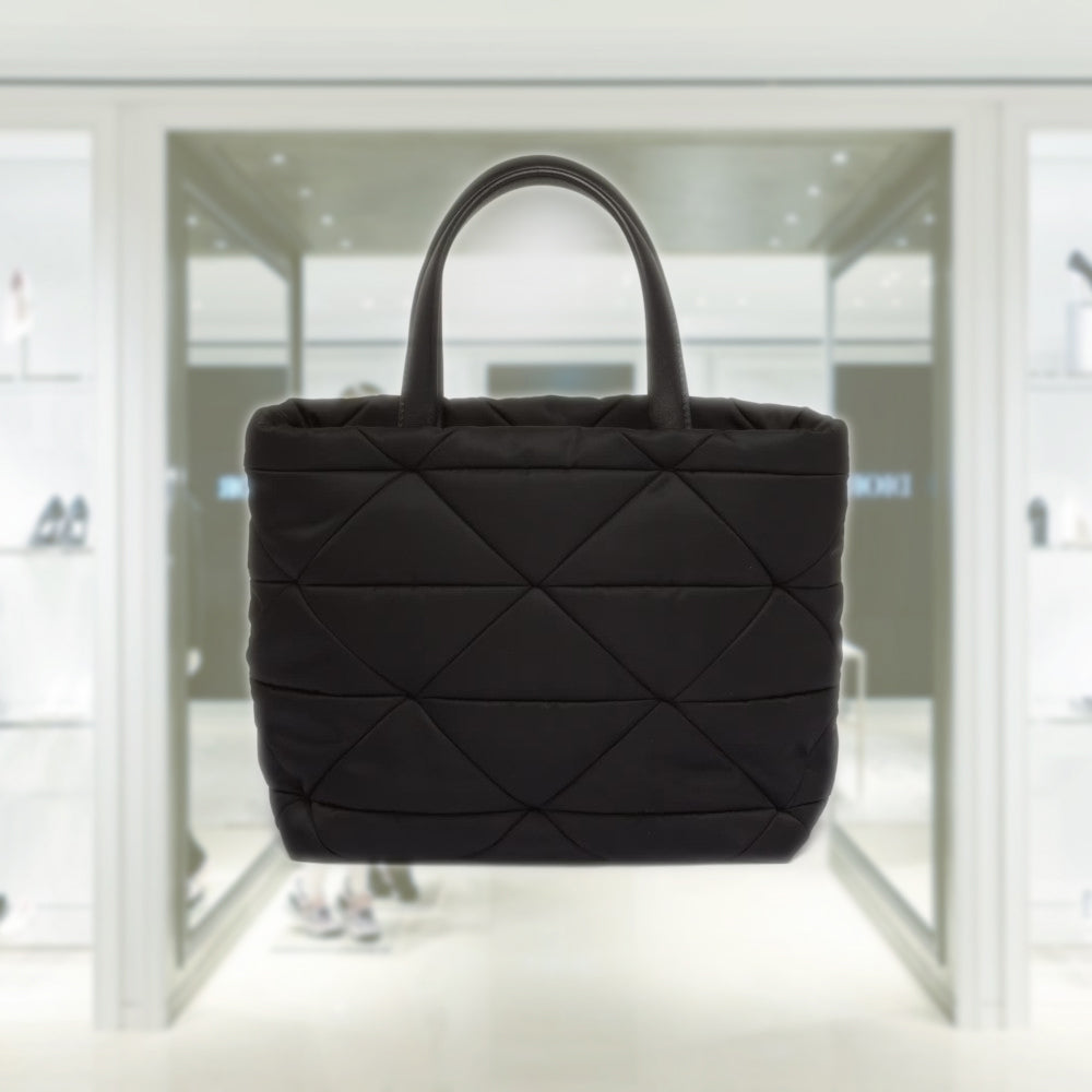 Padded Re-Nylon tote bag