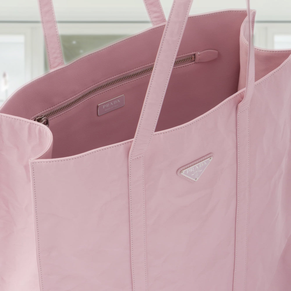 Medium antique nappa leather tote
