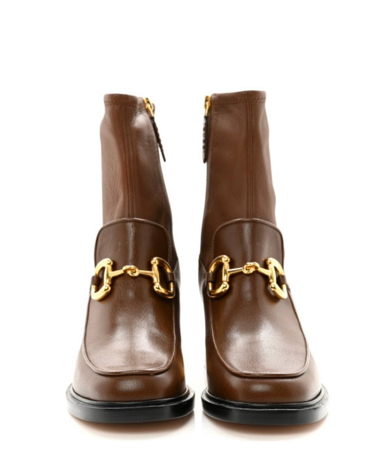 Gucci Brown MID HEEL ANKLE Boots Size