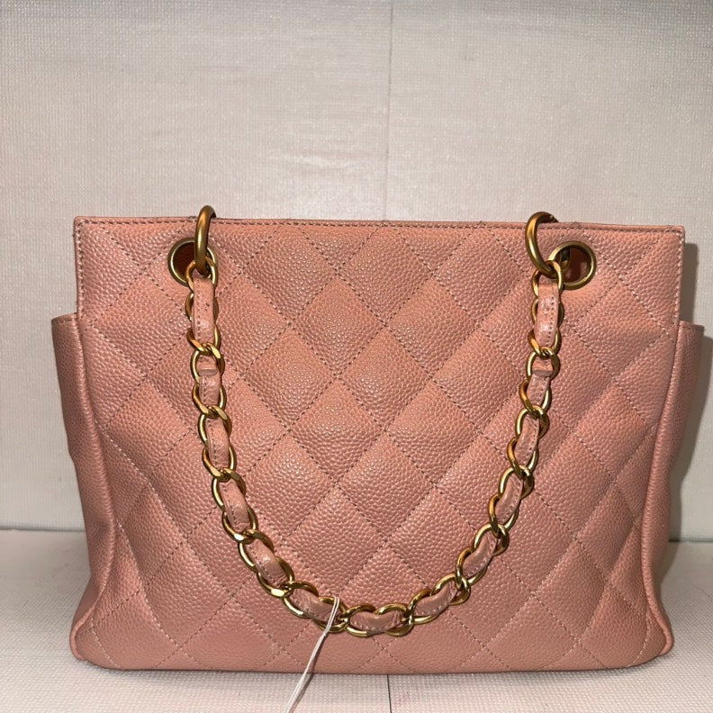Chanel Caviar Leather Chain Tote Bag 2407n177