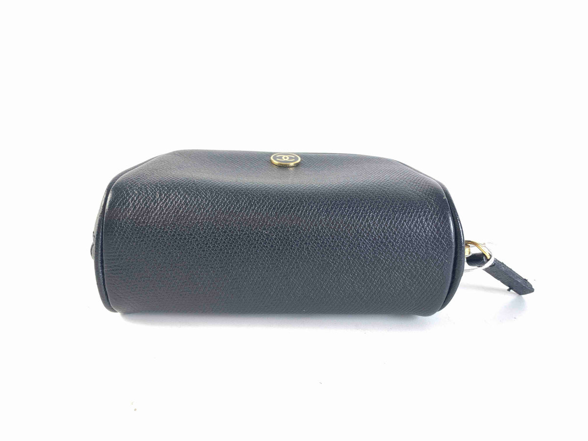 Chanel Pouch A-6951 Black Leather Clutch