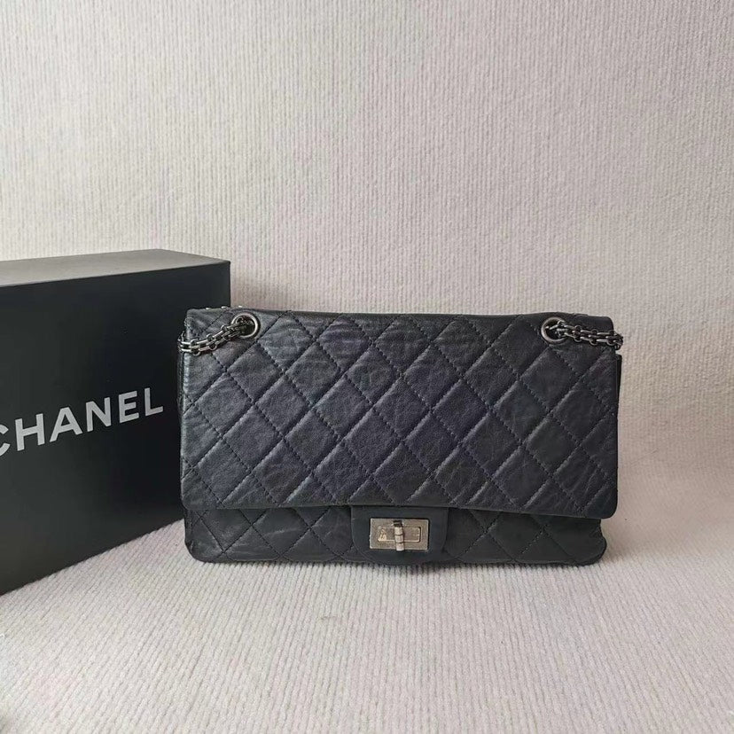 Chanel 2.55 Reissue Bag Black Quilted Leather Shoulder Bag
