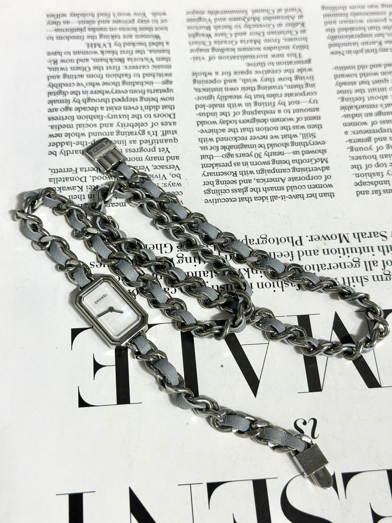Chanel Premiere Rock Silver Square Bracelet Watch