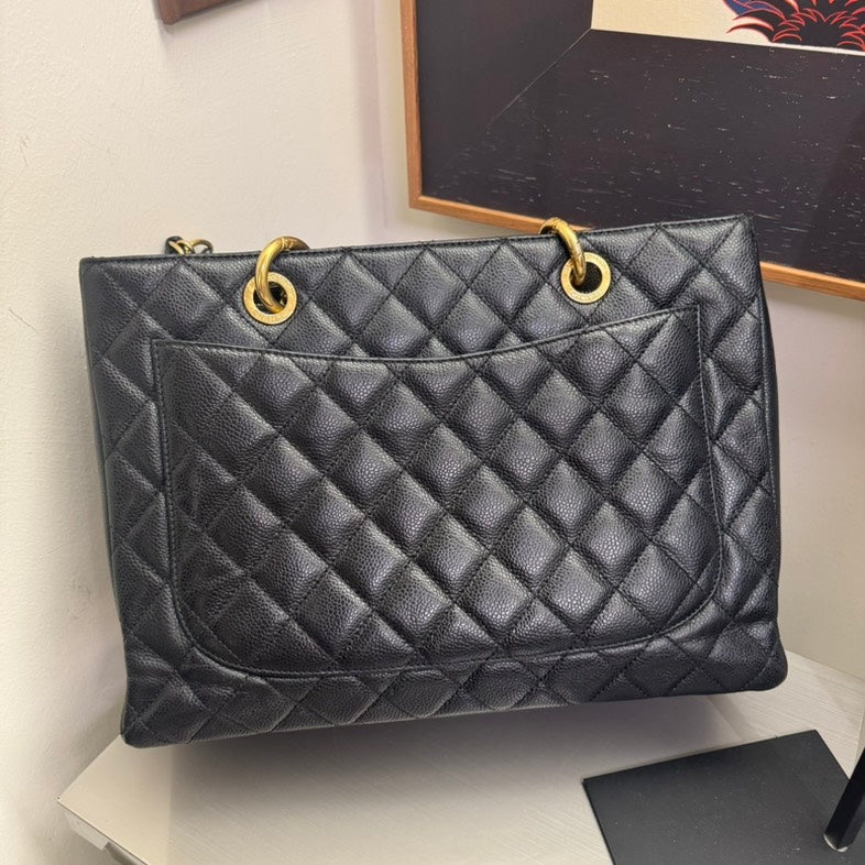 Chanel GST Black Caviar Tote Bag