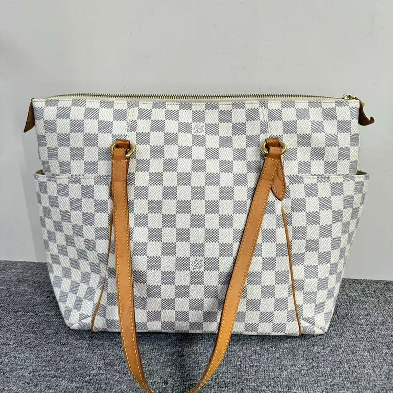 Preloved Louis Vuitton Damier Azur Canvas Shoulder Bag