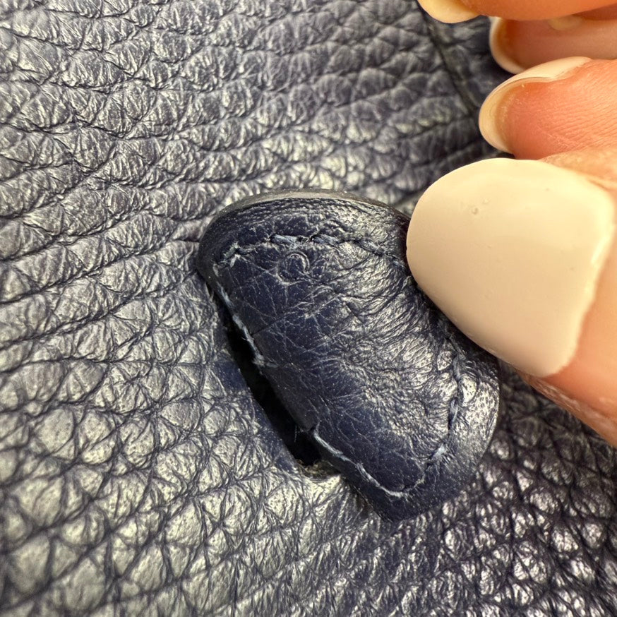 Preloved Hermes Evelyne TPM Crossbody Navy Leather Bag 2018 NG9528