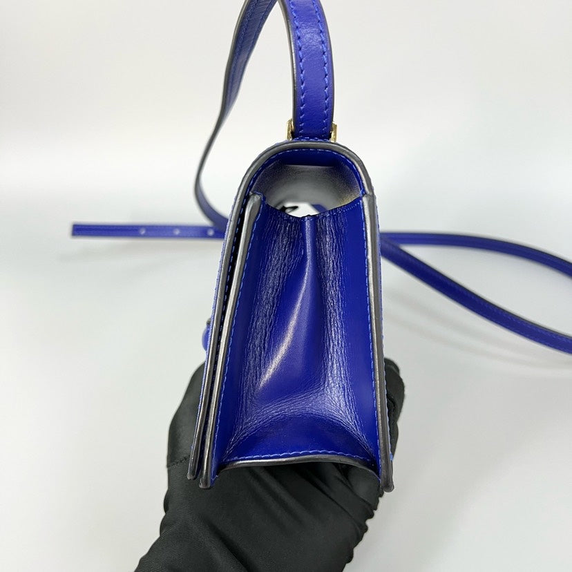 Preloved Loewe Barcelona Small Bag Blue Leather Crossbody