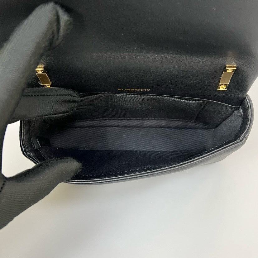 Preloved Burberry Lola Black Leather Mini Crossbody Bag XJ10958