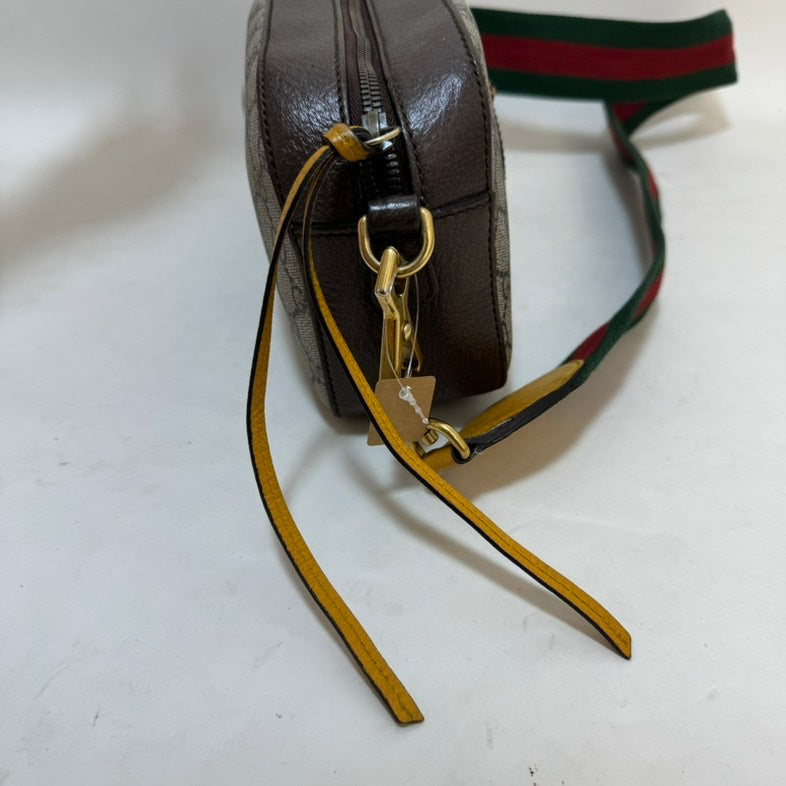 Gucci GG Marmont Beige Canvas Camera Bag - Chic Crossbody Design