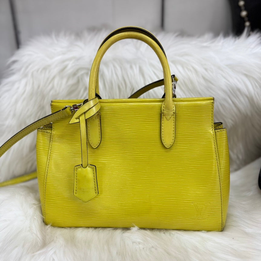Preloved Louis Vuitton Vernis Marly BB Yellow Leather Crossbody Bag