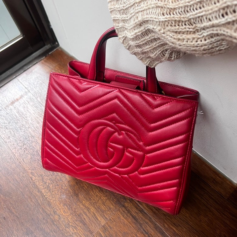 Gucci Marmont Top Handle Way Handbag AG