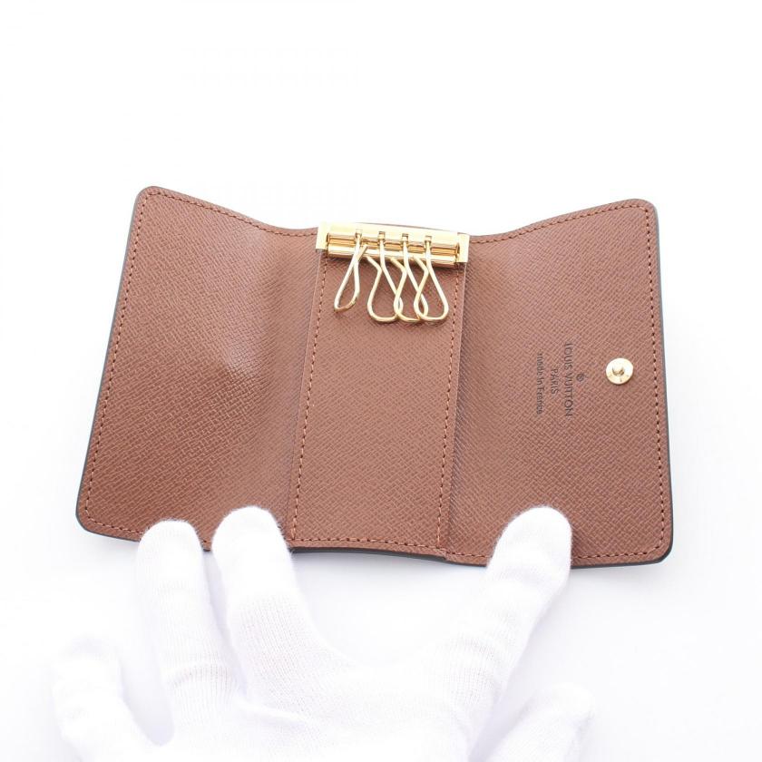 LOUIS VUITTON Multicle 4 Monogram 4 Ring Chain Key Case PVC Brown