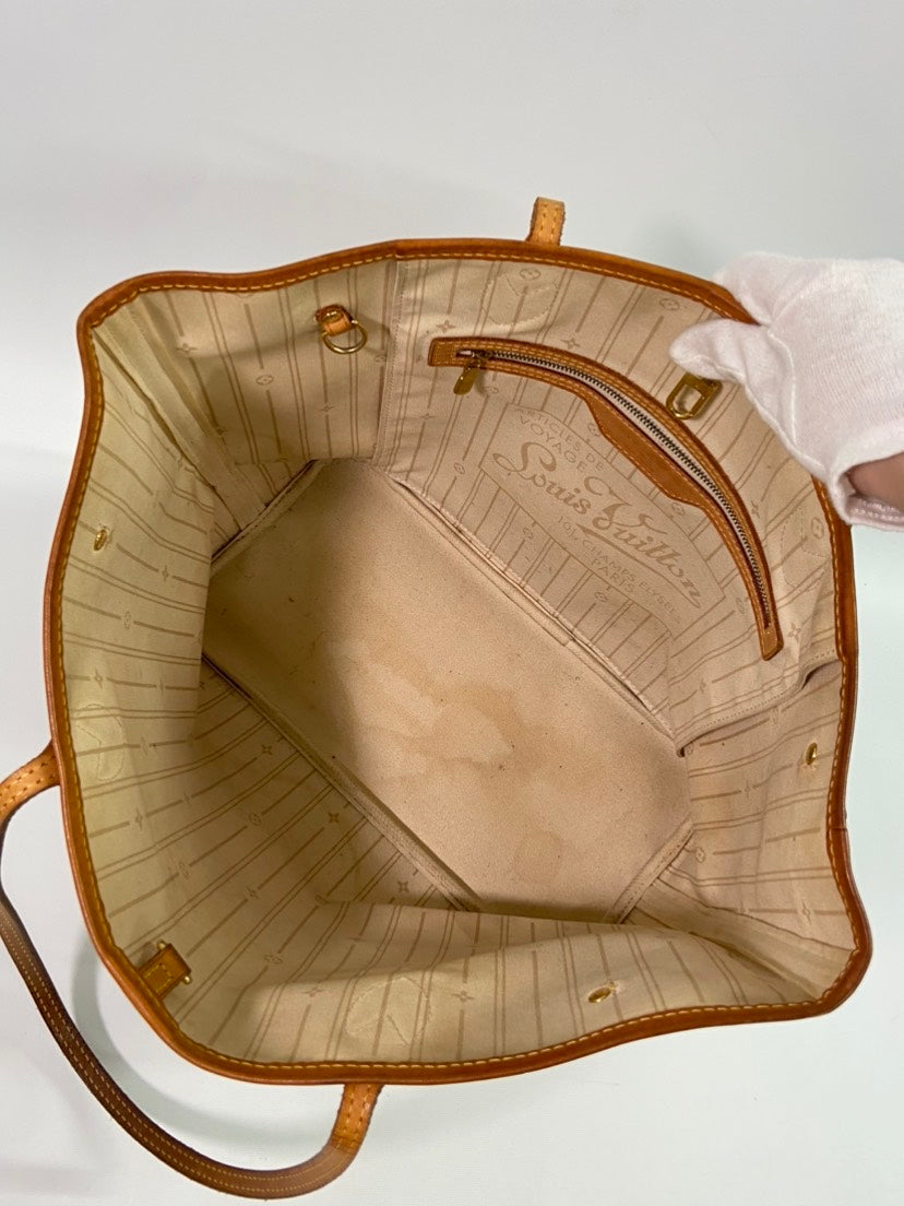 Louis Vuitton Neverfull MM Damier Azur Canvas Tote Bag