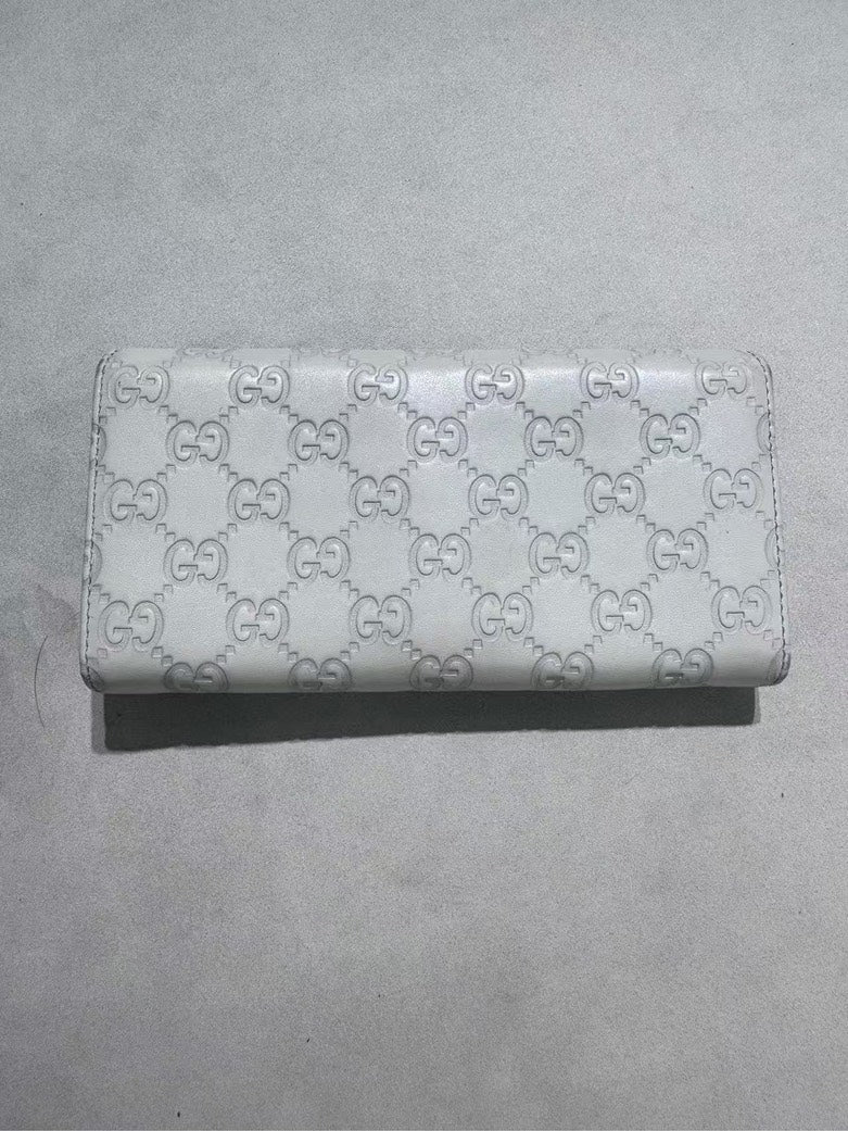 GUCCI GG Marmont White Leather Wallet