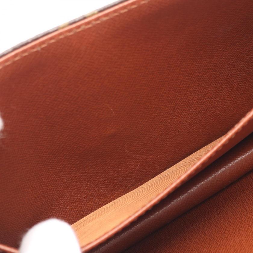 LOUIS VUITTON Pochette Dame GM Monogram Clutch Bag Brown - Condition A