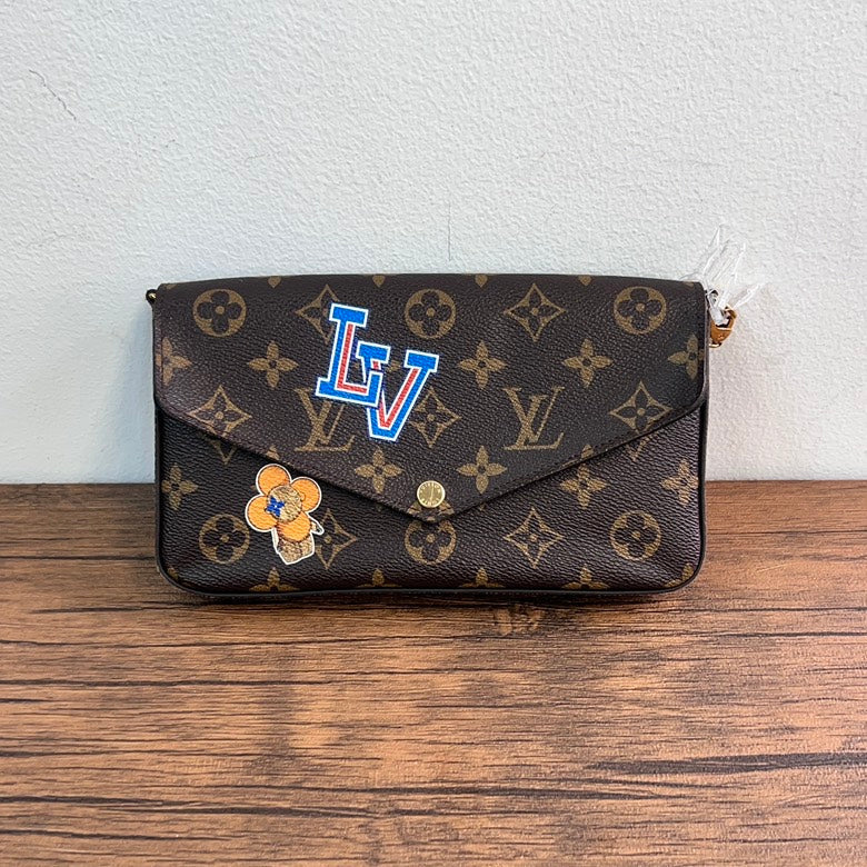 Preloved LV Monogram leather Shoulder Bag 1163