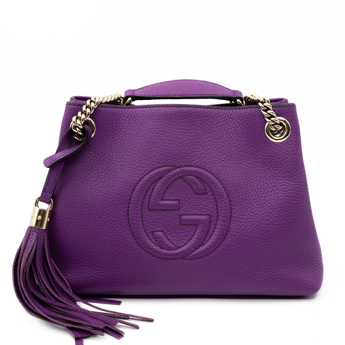 Mini Soho Chain Purple Leather