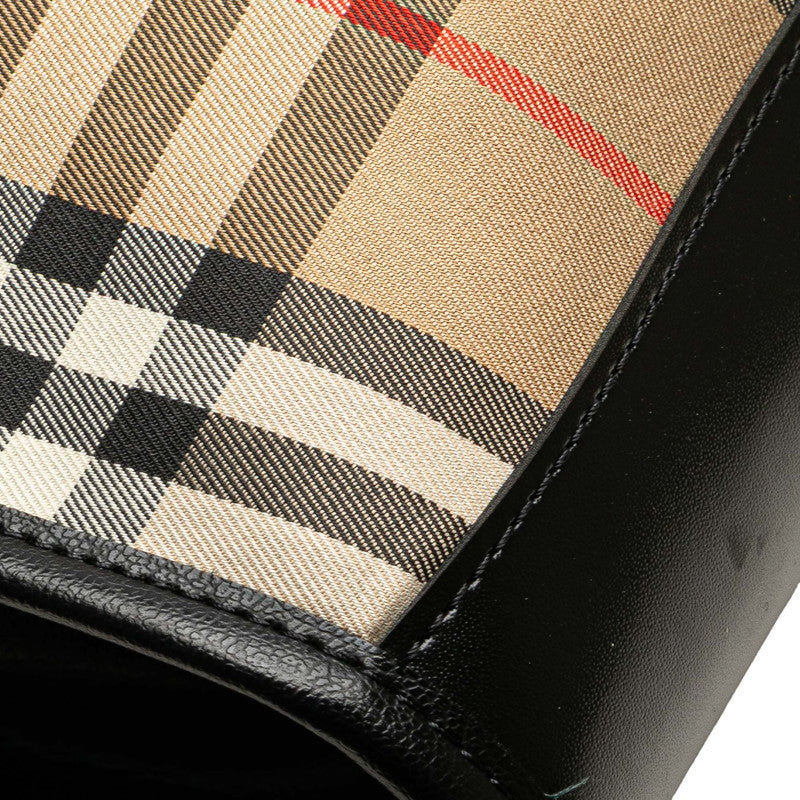 Burberry Nova Check Shadow Horse Canvas Leather Garment Case