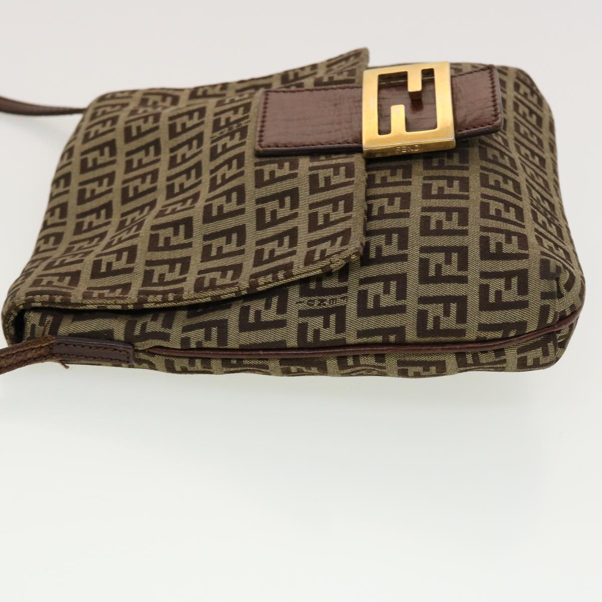 FENDI Zucchino Canvas Shoulder Bag Brown 2228-8BT075-TN9069 rd5064