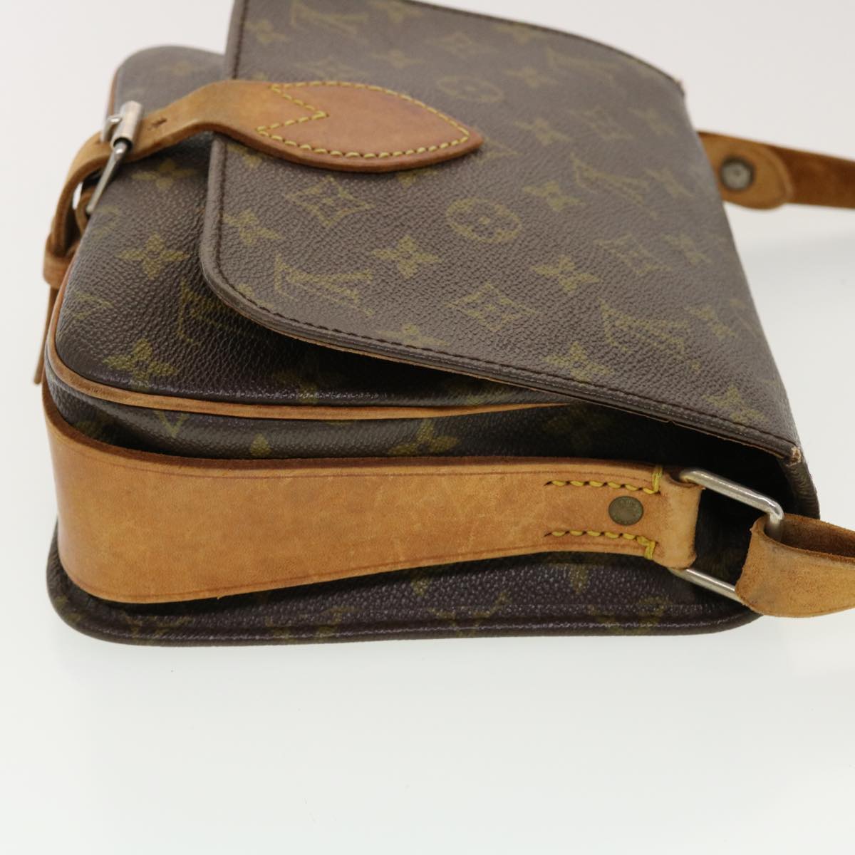 LOUIS VUITTON Monogram Cartouchiere MM Shoulder Bag Vintage M51253 Auth rd5093