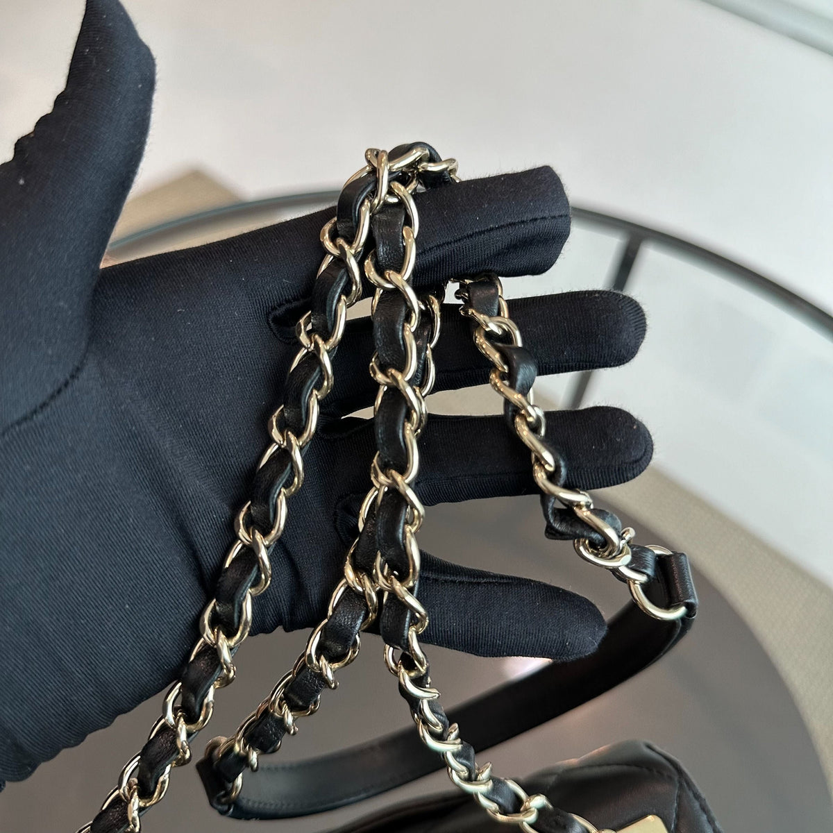 *Receipt* Trendy CC Small Lambskin Black GHW No 20