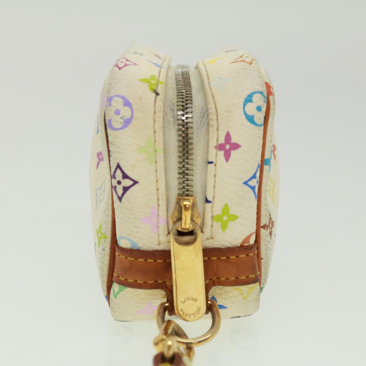 LOUIS VUITTON Monogram Multicolor Trousse Wapity Pouch White M58033 Auth rh288